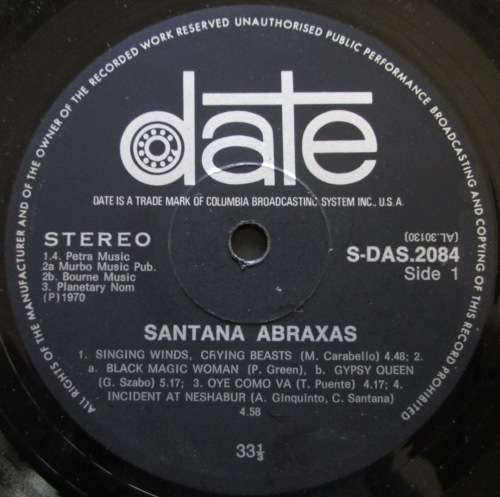 SANTANA - ABRAXAS (LP/VINYL)