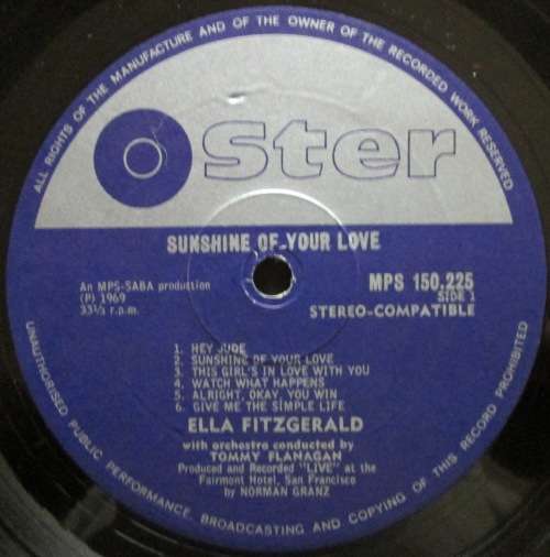 ELLA FITZGERALD - SUNSHINE OF YOUR LOVE (LP/VINYL)