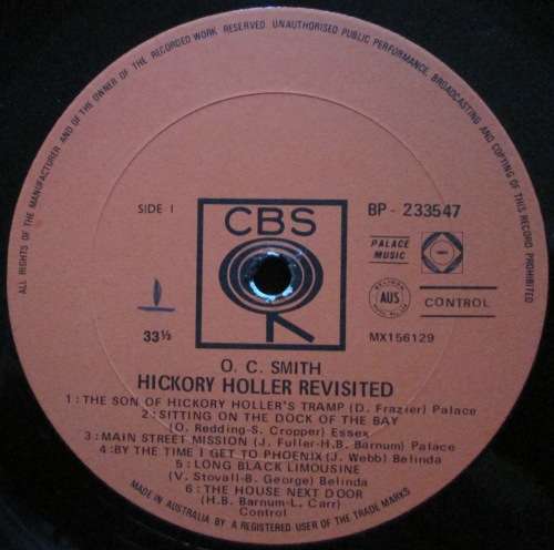 O.C. SMITH - HICKORY HOLLER REVISITED (LP/VINYL)