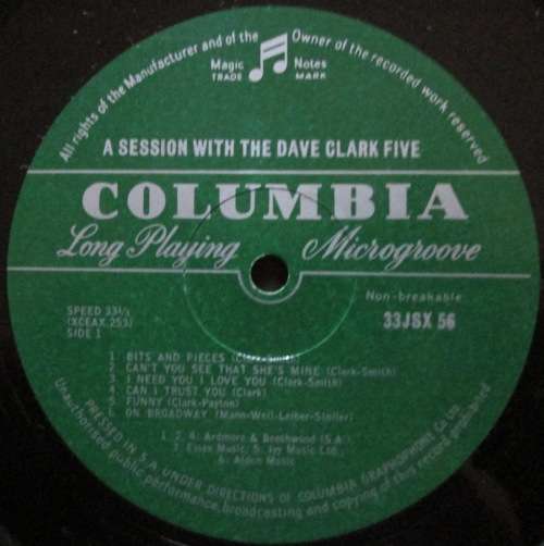 THE DAVE CLARK FIVE - SESSION WITH THE DAVE CLARK FIVE (LP/VINYL)