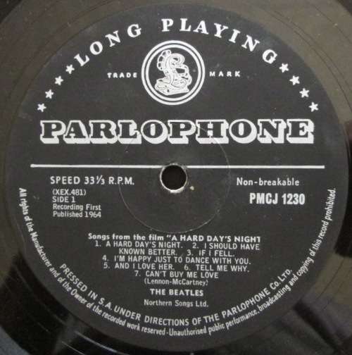 THE BEATLES - A HARD DAYS NIGHT  (LP/VINYL)