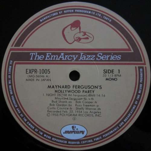 MAYNARD FERGUSON - HOLLYWOOD PARTY  (LP/VINYL)