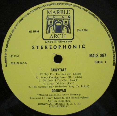 DONOVAN - FAIRYTALE  (LPVINYL)