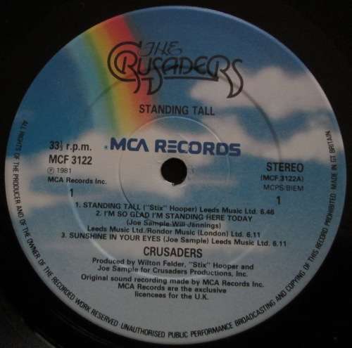 THE CRUSADERS - STANDING TALL  (LP/VINYL)