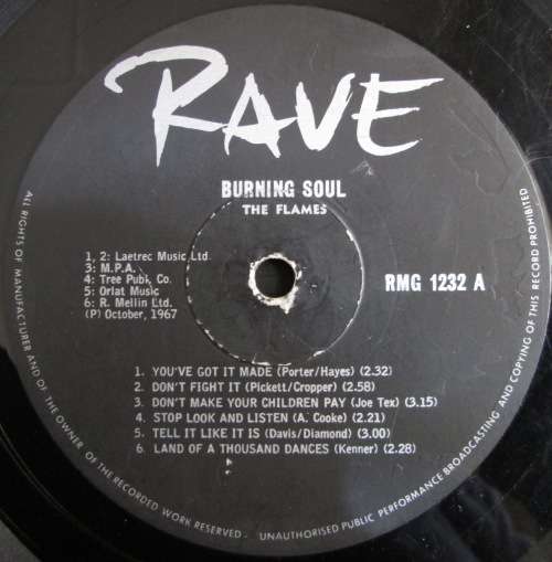 THE FLAMES - BURNING SOUL!  (LP/VINYL)