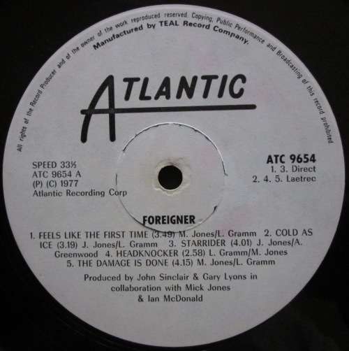 FOREIGNER - FOREIGNER (LP/VINYL)