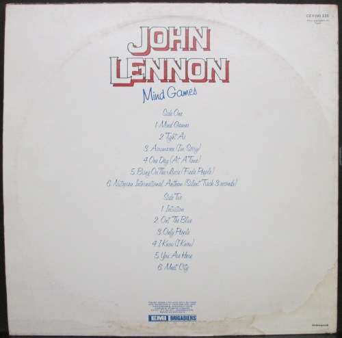 JOHN LENNON - MIND GAMES (LP/VINYL)