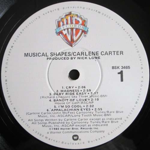 CARLENE CARTER - MUSICAL SHAPES  (LP/VINYL)