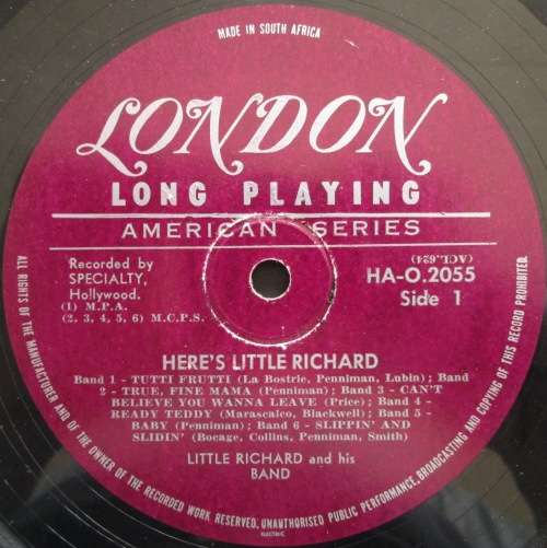 LITTLE RICHARD - HERES LITTLE RICHARD   (LP/VINYL)