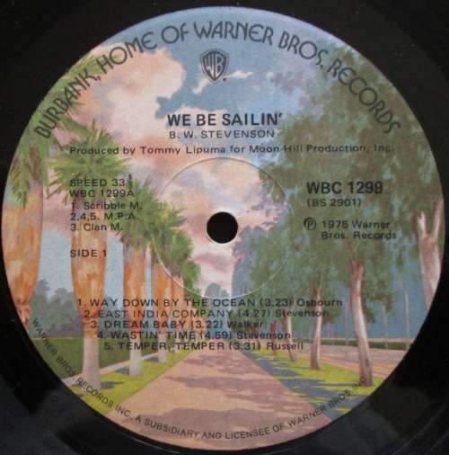 B.W. STEVENSON - WE BE SAILIN   (LP/VINYL)