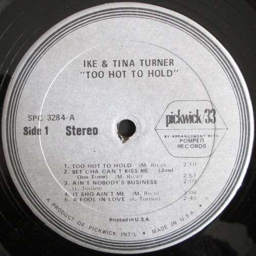 IKE AND TINA TURNER  - TOO HOT TO HOLD (LP/VINYL)