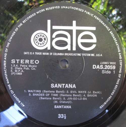 SANTANA - SANTANA  (LP/VINYL)