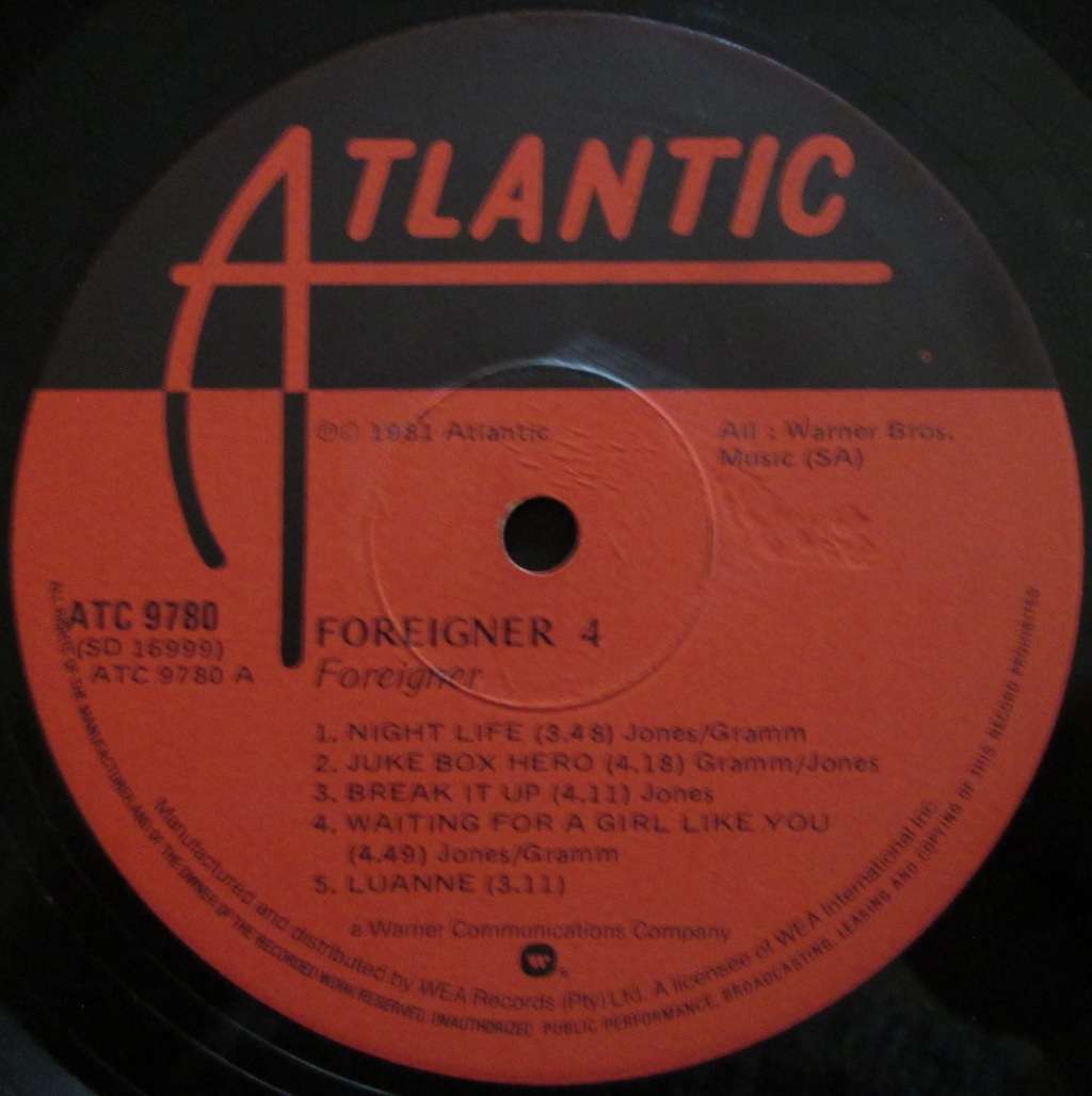 FOREIGNER - FOUR  (LP/VINYL)