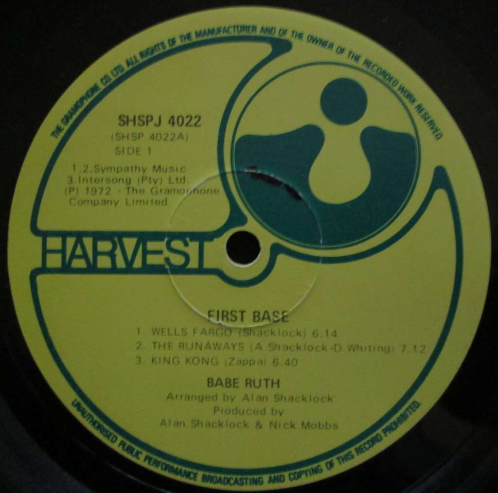 BABE RUTH - FIRST BASE (LP/VINYL)