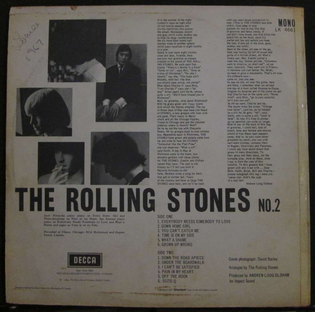 THE ROLLING STONES - THE ROLLING STONES NO.2   (LP/VINYL)