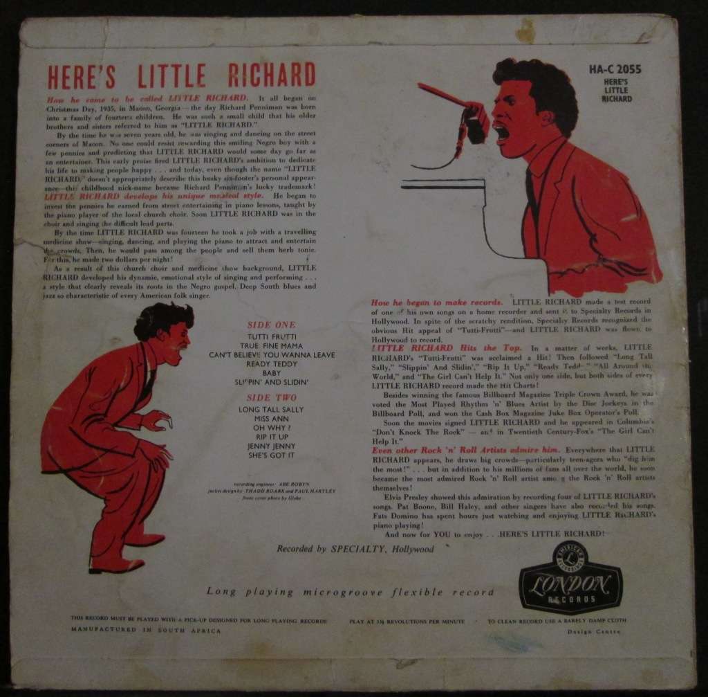 LITTLE RICHARD - HERES LITTLE RICHARD   (LP/VINYL)