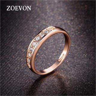 Wedding Engagement Ring 18K Rose Gold Simulate Diamond [FREE SHIPPING]