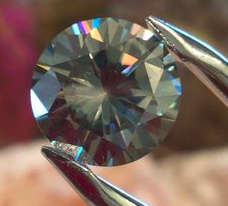 HUGE...2.12 MOISSANITE - ROUND CUT SI2 Loose Grey