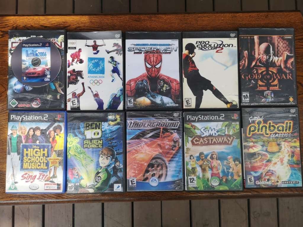 PS2 Slim - Chipped with Games