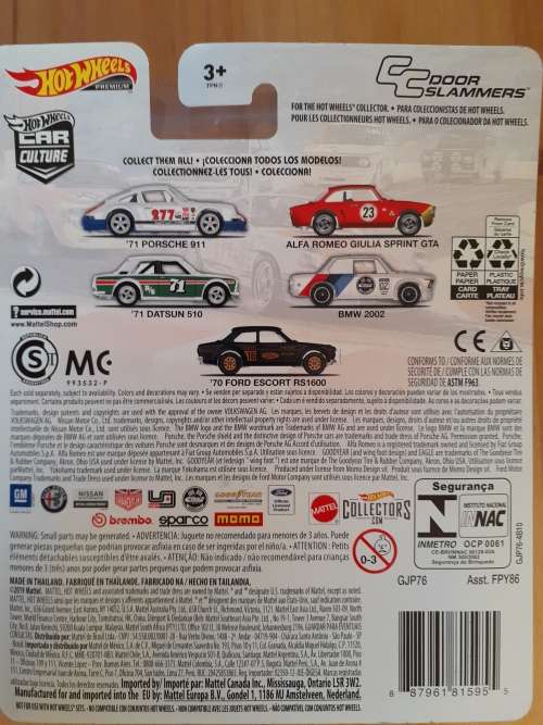 HOT WHEELS PREMIUM DOOR SLAMMERS SET (5 PIECE)