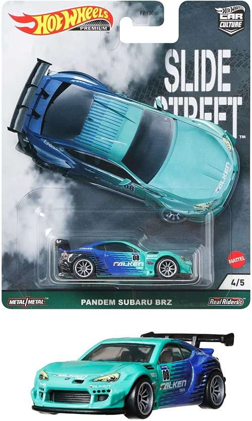 HOT WHEELS PREMIUM `SLIDE STREET` PANDEM SUBARU BRZ
