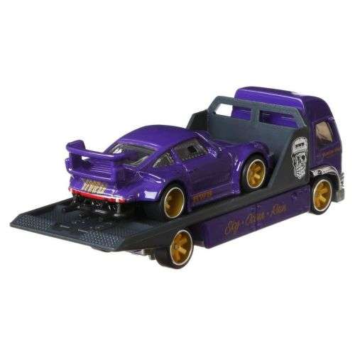 HOT WHEELS PREMIUM TEAM TRANSPORTER RWB PORSCHE 930 ON AERO LIFT TRUCK