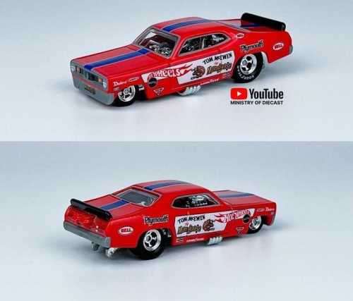 HOT WHEELS PREMIUM TWIN PACK 1972 PLYMOUTH CUDA FC AND PLYMOUTH DUSTER FUNNY CAR