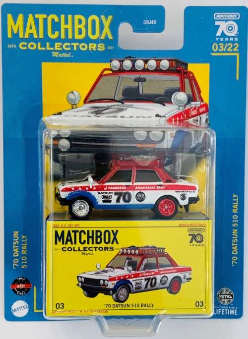 2023 MATCHBOX `COLLECTORS EDITION` 1970 DATSUN 510 RALLY