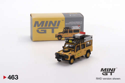 MINI GT LAND ROVER DEFENDER 110 - 1989 CAMEL TROPHY AMAZON TEAM FRANCE