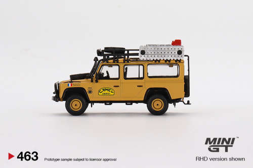 MINI GT LAND ROVER DEFENDER 110 - 1989 CAMEL TROPHY AMAZON TEAM FRANCE