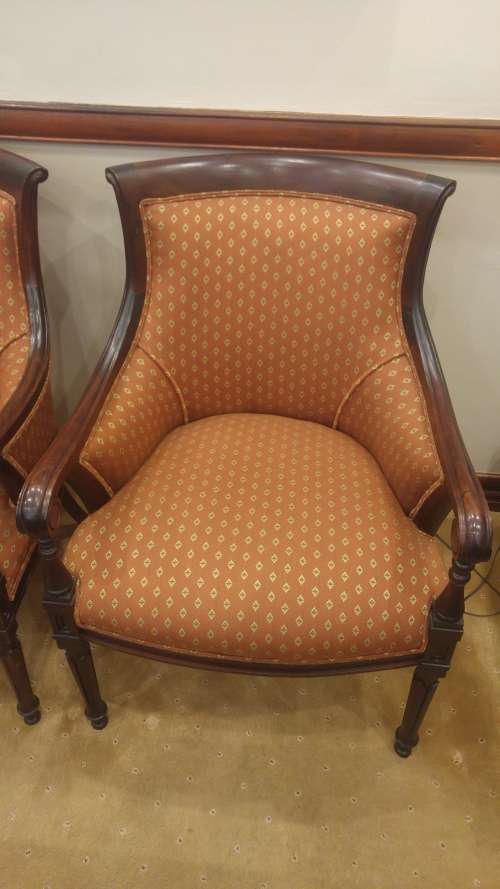 Wetherlys 4 x Orange chairs and Wood - Immaculate Condition - R21000