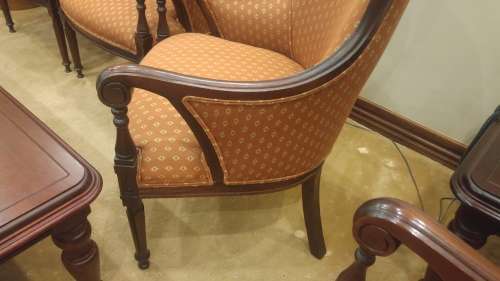 Wetherlys 4 x Orange chairs and Wood - Immaculate Condition - R21000