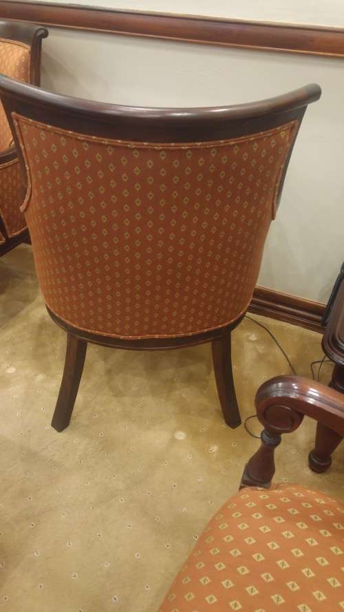 Wetherlys 4 x Orange chairs and Wood - Immaculate Condition - R21000