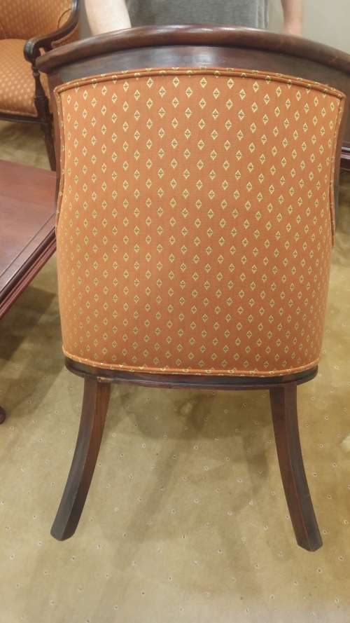 Wetherlys 4 x Orange chairs and Wood - Immaculate Condition - R21000