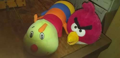 Angry Bird By Ravio Entertainment Teady and Cuddlebug Worm Kids Travel Pillow