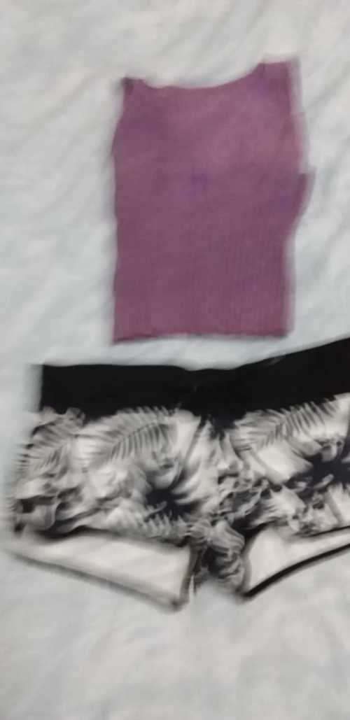 Puple Knitted top Small and B Star Size 8 Swimming/ Casual Shorts - Excellent Condition