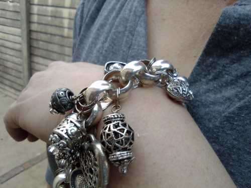 Sterling Silver 925 - Beautiful Necklace and Bracelet with Charms - Don't miss out