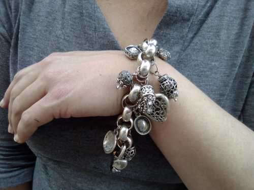 Sterling Silver 925 - Beautiful Necklace and Bracelet with Charms - Don't miss out