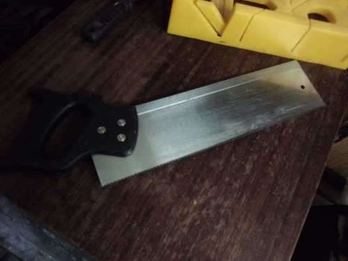 1 x Wood Saw - 1 x Wood File - 1 x Miter box for 45 degree Cutting  - Like New Excellent Condition