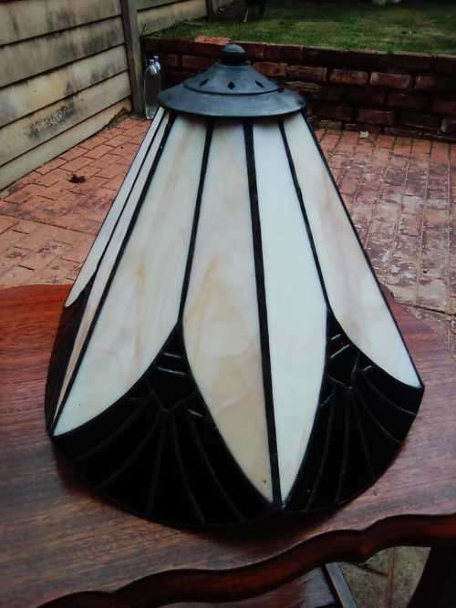 Vintage Hand Made Lead Lamp - Lead, Blue,Green,Red & Cream Marble - 100% NO CRACKS NO CHIPS