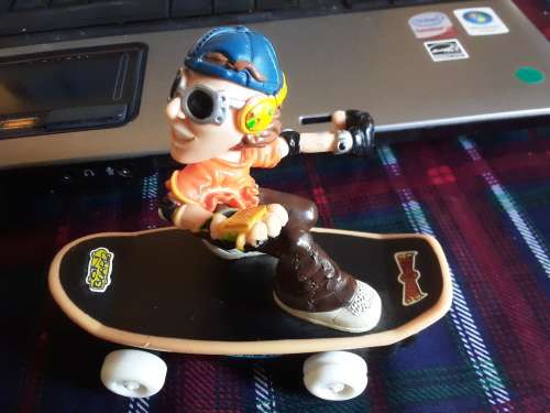 Vintage 1999 Playmate Toys Rolling Skateboarder Action Figure - Amazing Condition 100% Working
