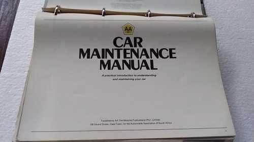 1990 FIRST EDITION AA RSA CAR MAINTENANCE MANUAL - Amazing Condition - Don't Miss Out
