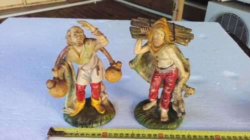 Vintage Hard Working Men, Polyresin Pieces - MADE IN ITALY - HAND PAINTED - AMAZING FIND