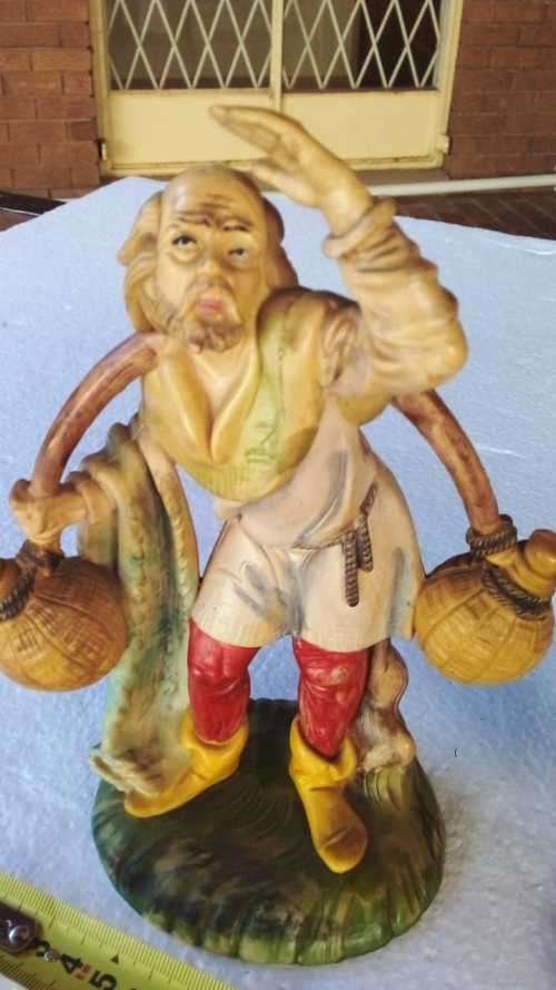 Vintage Hard Working Men, Polyresin Pieces - MADE IN ITALY - HAND PAINTED - AMAZING FIND