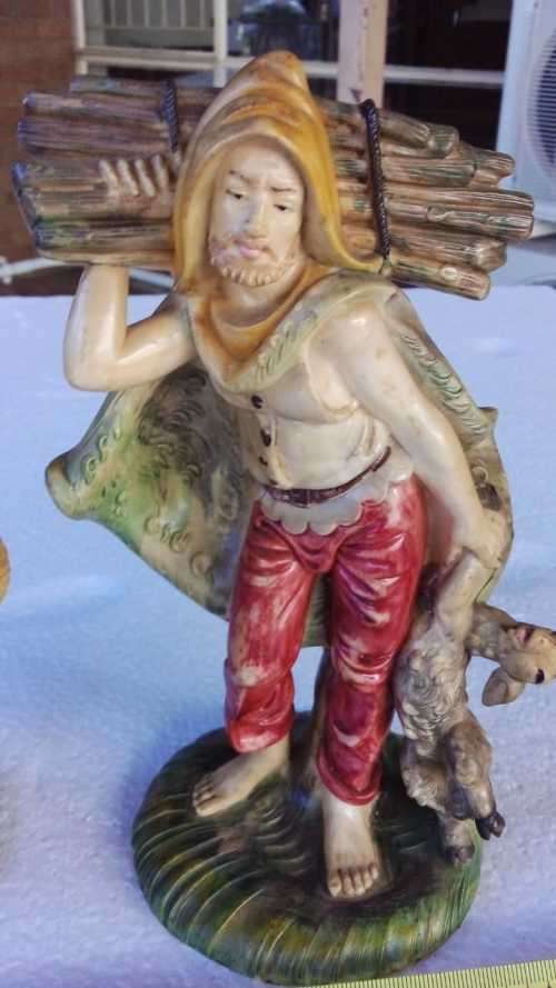 Vintage Hard Working Men, Polyresin Pieces - MADE IN ITALY - HAND PAINTED - AMAZING FIND