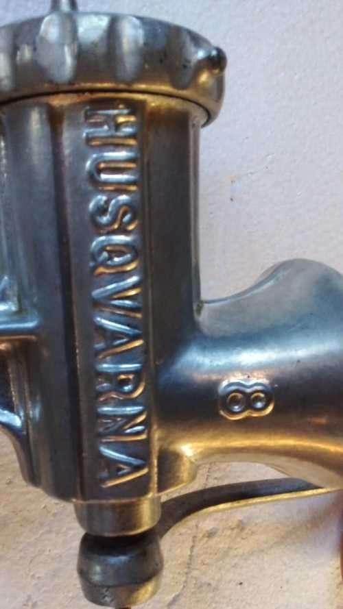 Husqvarna Mincer Reliance No.8 Meat Grinder hand crank made in Sweden - Complete - Amazing Buy