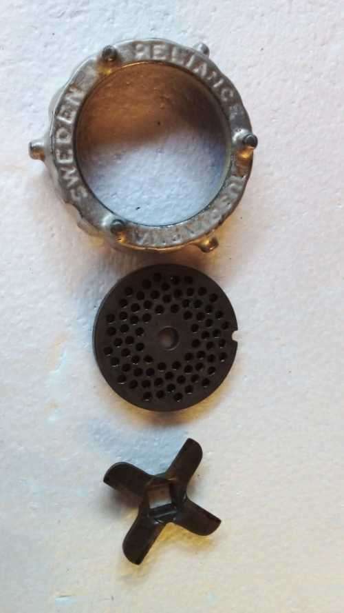 Husqvarna Mincer Reliance No.8 Meat Grinder hand crank made in Sweden - Complete - Amazing Buy