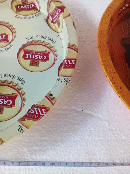 VINTAGE CASTLE LARGER TRAYS  -1970's -1980's - 34 cm x 34 cm in Diameter - AMAZING CONDITION