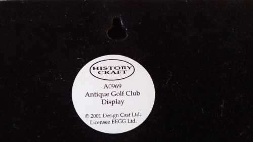 ANTIQUE GOLF CLUBS - 1850 -1880 - VINTAGE DISPLAY - BY HISTORY CRAFT  2001 - 20 YEARS OLD AMAZING