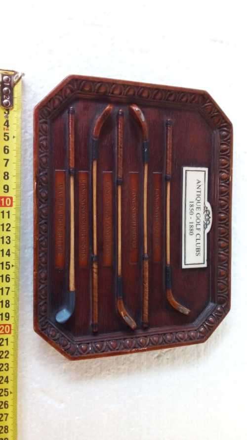 ANTIQUE GOLF CLUBS - 1850 -1880 - VINTAGE DISPLAY - BY HISTORY CRAFT  2001 - 20 YEARS OLD AMAZING